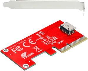 Xiawi PCI-E 3.0 Express 4.0 x4 to Oculink Internal SFF-8612 SFF-8611 Host Adapter for PCIe SSD with Bracket