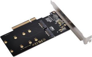 Dual 2X NVME M.2 AHCI to PCIE Express 3.0 Gen3 X8 X16 Raid Card VROC Raid0 Hyper Adapter