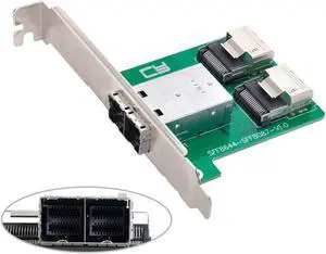 SFF-8644 Mini SAS HD Dual Ports to Internal Mini SAS SFF-8087 PCBA Female Adapter With Low Profile Bracket SFF-8644 Mini SAS HD Dual Ports to Internal Mini SAS SFF-8087 PCBA Female Adapter With Low Profile Bracket