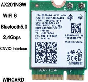 Wi-Fi 6 Intel AX201 BT 5.0 Dual Band 2.4G / 5G Wireless NGFF CNVi Wifi Card AX201NGW 802.11ac / ax 2.4Gbps