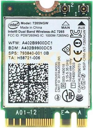 802.11AC Card for Intel 7265NGW Dual band 7265 7265AC 867Mbps vPro/WIDI wireless WiFi network card Bluetooth 4.0