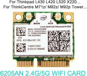 Dual Band Wireless-N 6205 6205AN 62205ANHMW 300Mbps Wireless wifi Card Mini PCI-E pcie WiFi Adapter