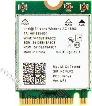 Tri Band wifi network card for Intel 18260NGW 18260 802.11ad 802.11ac WiGig 2.4/5GHz WIFI+BT 4.2 M.2 key A laptop cardnnas