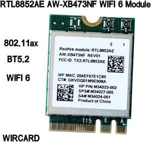 2.4G 5G 802.11AC/AX Wireless module AW-XB473NF RTL8852AE RTL8852 wifi 6 MU-MIMO network card Bluetooth-compatible 5.2 for Win 10