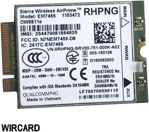 EM7455 DW5811E PN RHPNG  FDD/TDD LTE CAT6 4G Module 4G Card for E7270 E7470 E7370 E5570 E5470 Precision 7720 7520 3520 7510