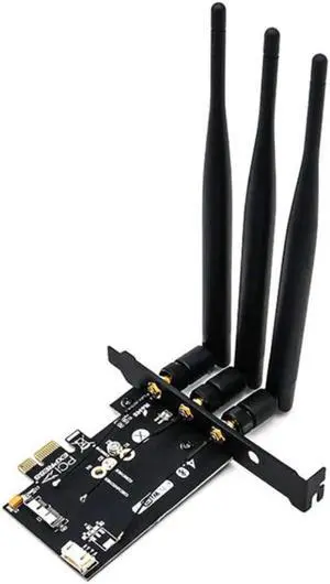 Pcie WiFi Card to PCI-E X1 Adapter Card PC/Hackintosh Without BCM943224PCIEBT2/Bcm94360CS2/BCM943602CS WiFi Card Pcie WiFi Card to PCI-E X1 Adapter Card PC/Hackintosh Without BCM943224PCIEBT2/Bcm94360CS2/BCM943602CS WiFi Card