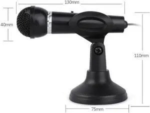 Portable 3.5mm Stereo Studio Mic KTV Karaoke Mini Microphone For Smart Phone Laptop PC Desktop Handheld Audio Microphone