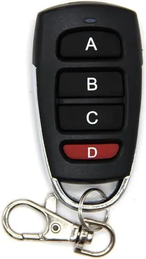 ABCD Wireless remote control switch 4Key Garage Door EV1527 Learning Code Universal Auto Car Alarm System 433MHz Remote
