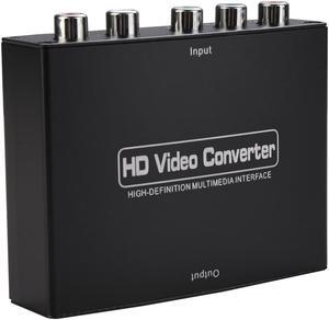 YPbPr R/L to HDMI-Compatible Converter 1080P Component Video Converter Audio Splitter for DVD HDTV Monitor Projector