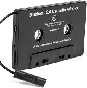 Universal Cassette Bluetooth 5.0 Audio Car Tape Aux Stereo Adapter avec  micro pour téléphone Mp3 Aux Cable