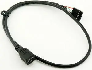FOR 1pcs 50cm Mini USB 5 Pin Female to Dupont 5Pin Female Header PCB Motherboard Adapter Cable