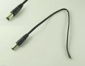 FOR 5pcs CCTV Surveillance Camera DC Power Supply 5.5mm x 2.1mm Male Plug Cable 1FT