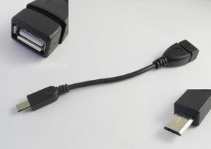 FOR 2pcs Micro 5 pin USB Male to USB Female Host Adapter Cable Cellphone Tablet 13.5cm