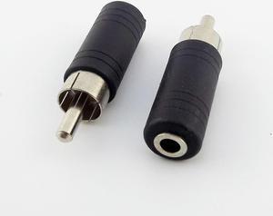 OIAGLH 10pcs RCA Male Plug To 3.5mm 1/8Female MONO Audio AV Adapter Connector Converter