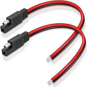 OIAGLH 10AWG SAE Connector Cable Plug 2 Pin Quick Connector Disconnect Plug Automotive Extension Cable for Solar Panel Motorcycle Car