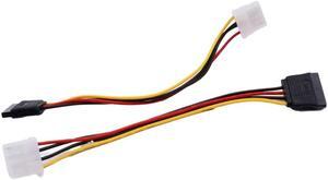 FOR 10pcs IDE/Molex 4-Pin Female To Serial ATA SATA 15-Pin Female Power Adapter Cable