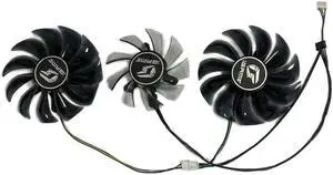 OIAGLH 3Pcs/Set 75MM*1+85MM*2 PVA080E12R GPU Cooler For RTX 2070 SUPER Advanced OC-V VGA Graphics Card As Replacement