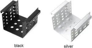 OIAGLH Aluminum 4 Bay 2.5 in SATA HDD SSD to 3.5 in Bracket Adapter 2.5 in to Floppy Hard Drive Disk Mounting Converter Kit ~3