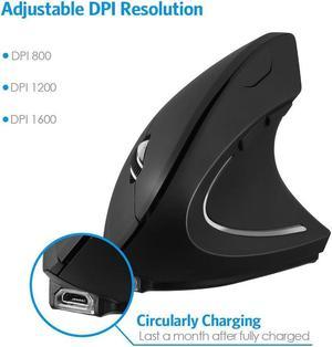 OIAGLH 2.4G Vertical Mouse Office Silent Gaming Plug And Play USB Charging For Laptop Computer Wireless Wired Adjustable DPI Ergonomic