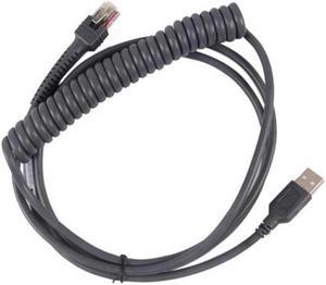 OIAGLH CBA-U01-S07ZAR 3M 10FT Musim Semi Kabel USB Kompatibel untuk Motorola Symbol LS2208 LS4208 LS7708 LS7808 Scanner Kabel