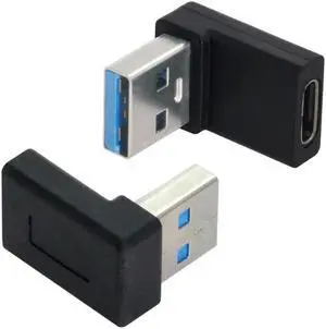 FOR USB-C Type C Female 90 Degree Up Angled to USB 3.0 A Male Data for Adapter