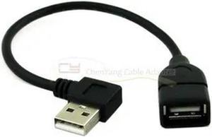 FOR 480Mbps USB 2.0 Right Angled 90 Degree A Type Male Female Extension Cable 20cm