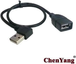 FOR 480M Right Angled 90 degree USB 2.0 A type male Female extension cable 10cm