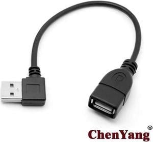 FOR 480Mbps USB 2.0 Right Angled 90 Degree A Type Male Female Extension Cable 20cm