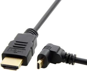 FOR Up Down Angled 90 Degree Micro HDTV to HDTV Male HDTV Cable for Cell Phone Tablet Camera