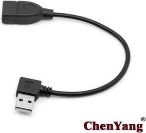 FOR Left Angled 90 Degree USB 2.0 A Type Male to Female Extension Cable 20cm