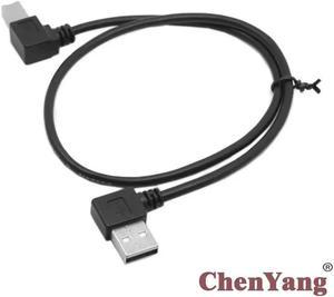 FOR B Male Printer Scanner 90 Degree to Right Angled USB 2.0 A Male Cable 50cm 100cm