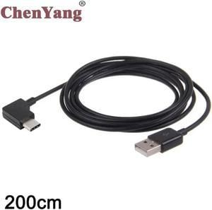 FOR USB 2.0 Male to 90 Degree Right Angled USB 3.1 Type C Male USB-C Cable for Tablet Mobile Phone 2m