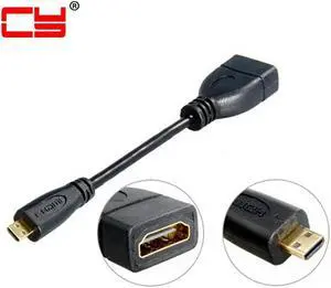 FOR Gold Plated Micro HDTV Male to HDTV Female for Adapter Cable Converter 10cm for Droid X