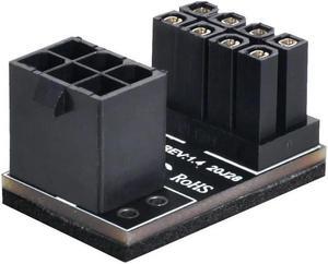 FOR ATX 6Pin Female to 8pin Male 180 Degree Angled Power for Adapter for Graphics Card