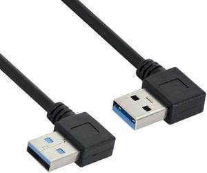 FOR USB to USB Extention Cable USB A to USB A Cable USB 3.0 Type A Male 90 Degree Left Angled to USB 3.0 A Type Right Angle