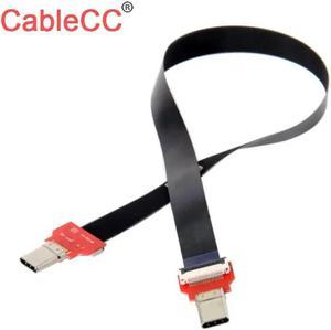 FOR FPC Flat USB 3.1 Type-C USB-C Male to Male Data Cable 20cm for book Laptop Phone Drive