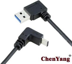 FOR USB 3.1 USB-C Up Down Angled to 90 Degree Left Angled A Male Data Cable for Laptop Tablet Phone