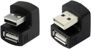 FOR 1 Set Up Down Angled USB 2.0 for Adapter A Male to Female Extension 180 Degree