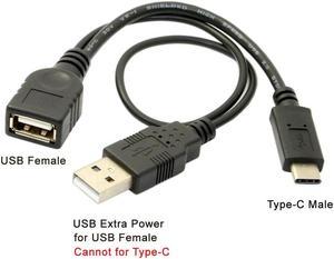 FOR USB Type C OTG for Adapter USB-C Type-C USB 3.1 to USB 2.0 Female OTG Data Cable with Power for Cell Phone Tablet Laptop