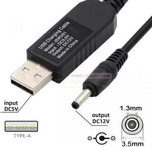 FOR Power Plug Barrel Voltage Riser Boost 100cm USB 2.0 Type-A DC 5V to DC 12V 3.5x1. m 5.5x2.1mm 5.5x2.5mm Connector Cable