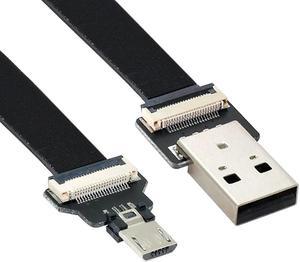 FOR USB 2.0 Type-A Male to Micro USB 5Pin Male Data Flat Slim FPC Cable for FPV