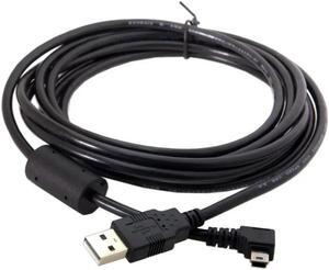 FOR Type B Mini USB 5pin Male to USB 2.0 Male Data Cable with Ferrite 5m 1.8m 0.5m Right Angled Up angled Down anled 90 Degree