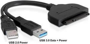 FOR USB 3.0 to SATA 22 Pin 2 5 Hard Disk Driver for Adapter with USB 2.0 Power Cable