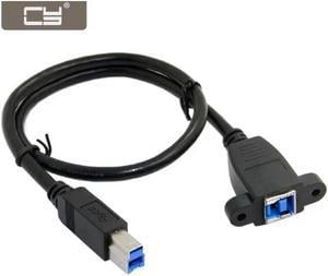 FOR Super Speed USB 3.0 Back Panel Mount Female to Male B Type Extension Cable 50cm