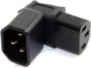 FOR IEC Male C14 to Up Direction Right Angled 90 Degree IEC Female C13 Power Extension for Adapter