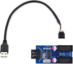 FOR Motherboard 9pin Header USB 2.0 Type-A Extension for Adapter Port 1 Male to 2 Female HUB Connector