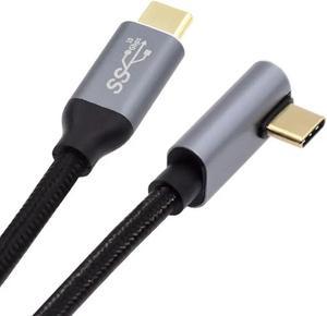 FOR 90 Degree Low Profile Angled Type-C USB-C USB3.1 10Gbps 100W Data Cable for Laptop Phone Male to Male