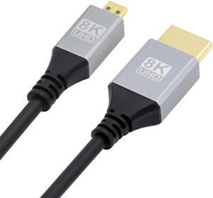 FOR Hyper Super Flexible Slim Cord Type-A to Type-D for Camera HDTV Mini Micro HDTV 2.1 Ultra Thin HDTV Cable 8K 4K