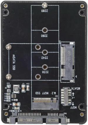 FOR SATA 3.0 to M.2 NGFF B-key mSATA SSD for Adapter Converter Case Enclosure with Switch 2 in 1