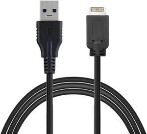 FOR USB 3.1 Front Panel Header to USB 3.0 Type-A Male Extension Data Cable Converter Cord 50cm Black